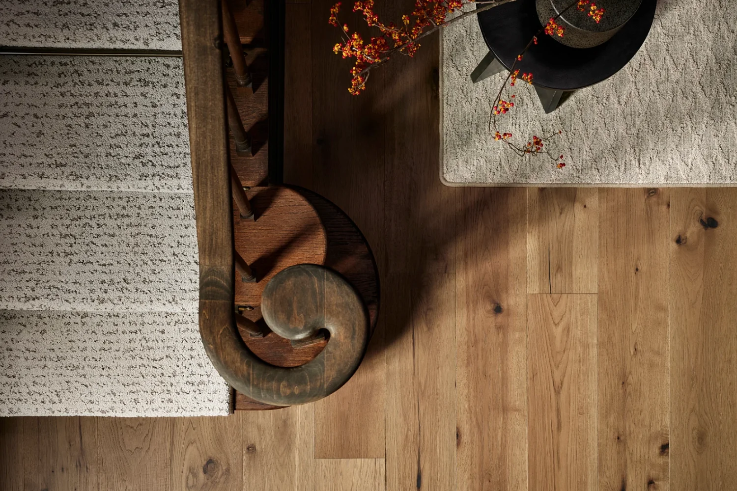 Natural grain and color variation in Anderson Tuftex hardwood